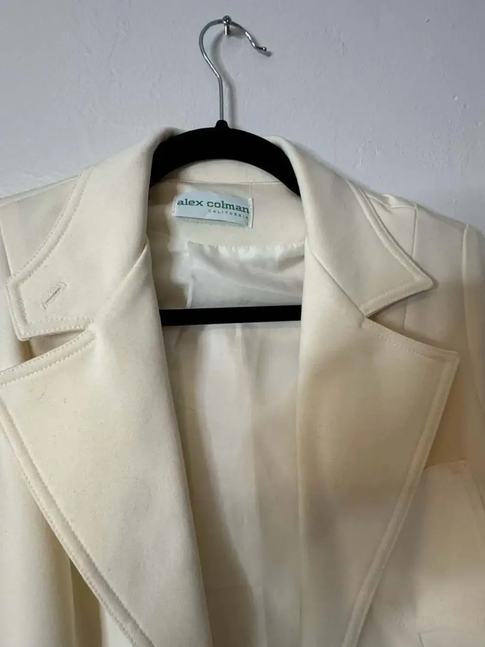 Vintage Alex Colman California Cream Two-Button Blazer Jacket - Picture 12 of 12